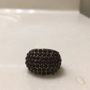 Gold ring with brown stones